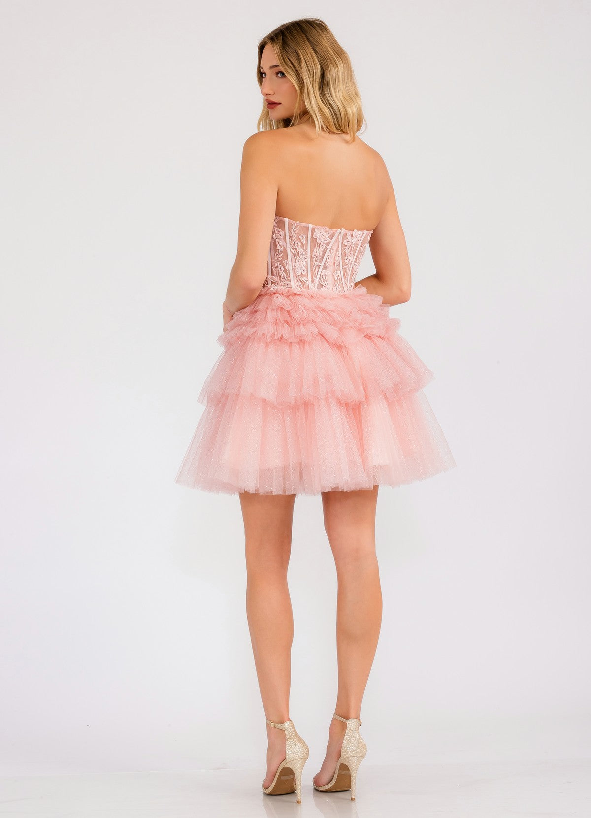 Strapless cocktail gown