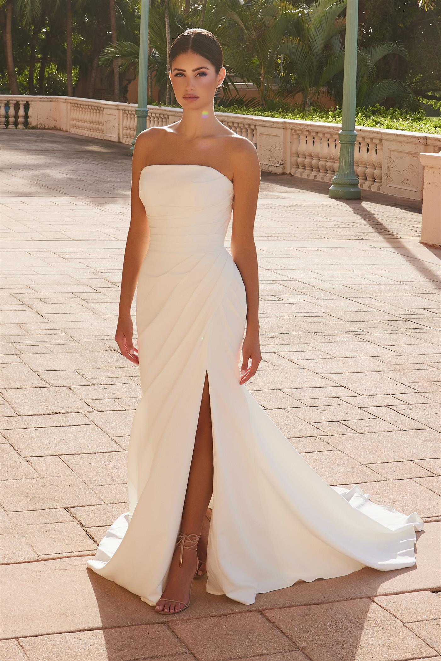 Strapless Straight Neckline Lace Up Wedding Dress Dress At coco Strapless Straight Neckline Lace Up Wedding Dress Dress At coco