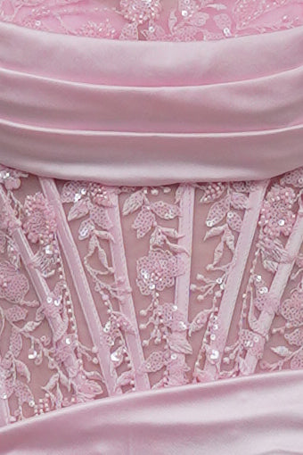 LACE CORSET SATIN DRAPED MINI DRESS 2207A