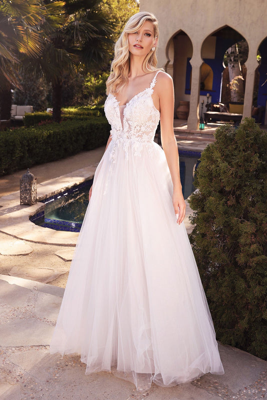 CB072W LAYERED A-LINE TULLE BRIDAL GOWN